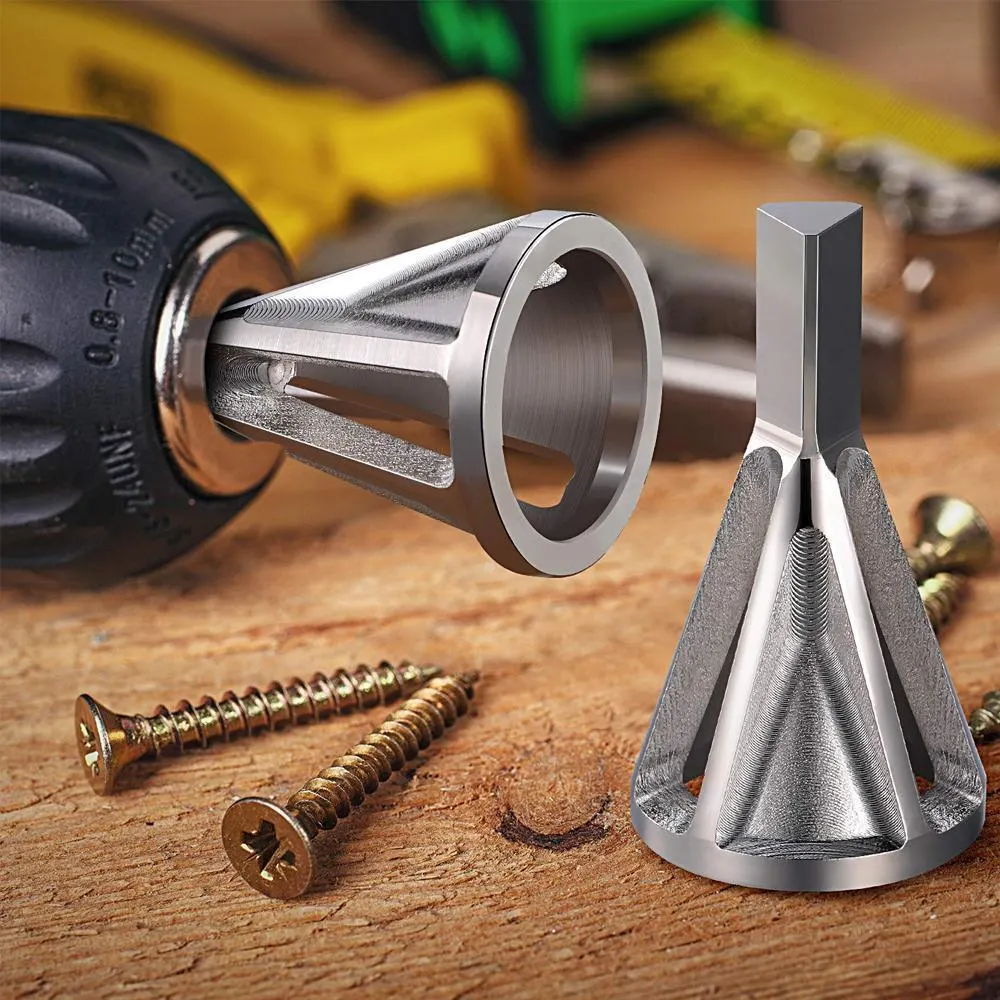 Domom Deburring External Chamfer Tool for Drill Bit, 2 Pack