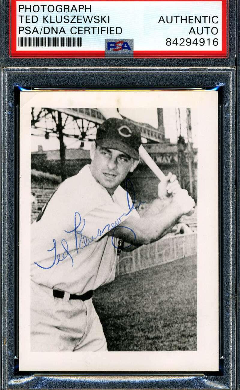 Ted Kluszewski PSA DNA Coa Hand Signed Vintage Original 1950`s Photo Poster painting Autograph