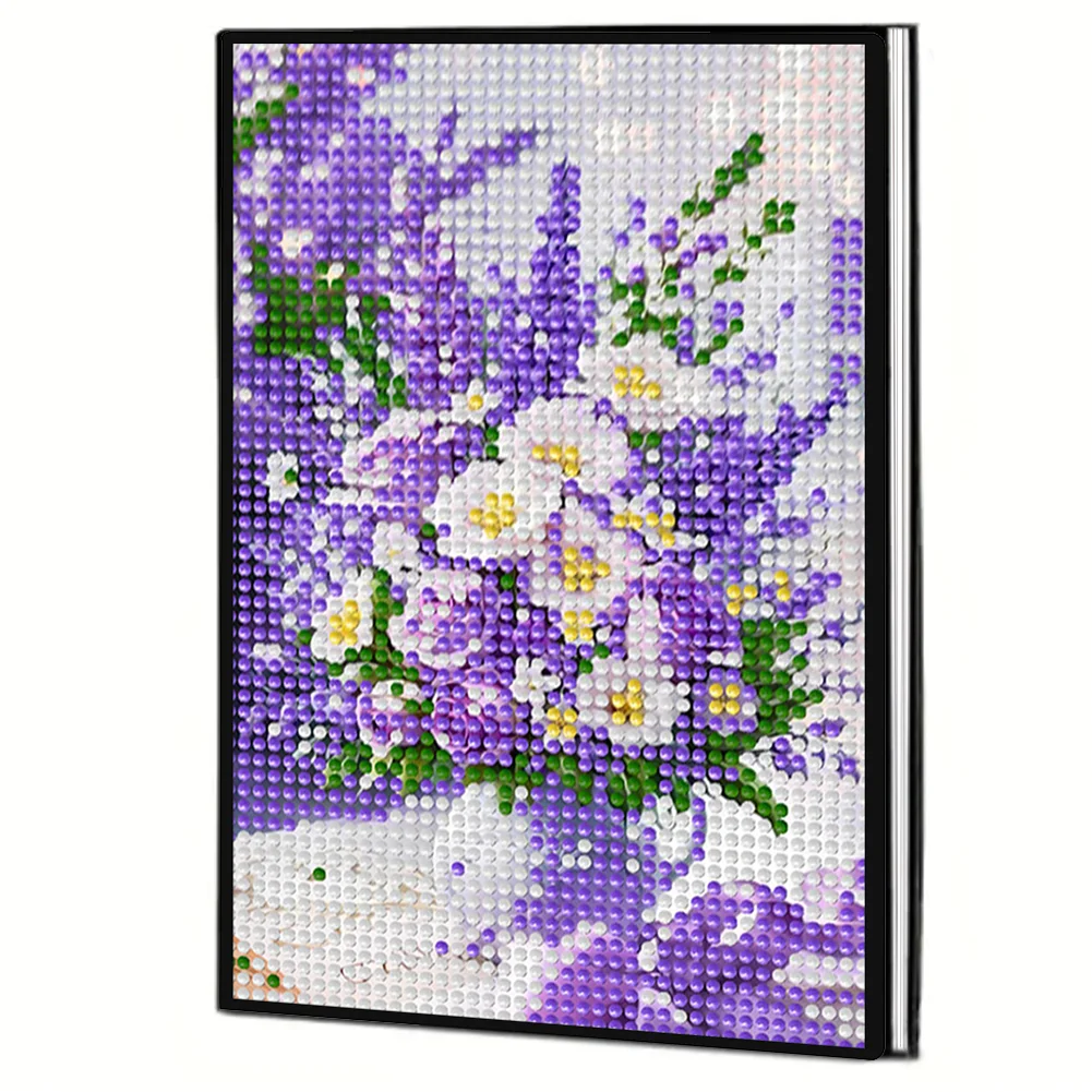 5D DIY Flower Diamond Art Painting Notebook Kit Crystal Notepad Sketchbook Gifts