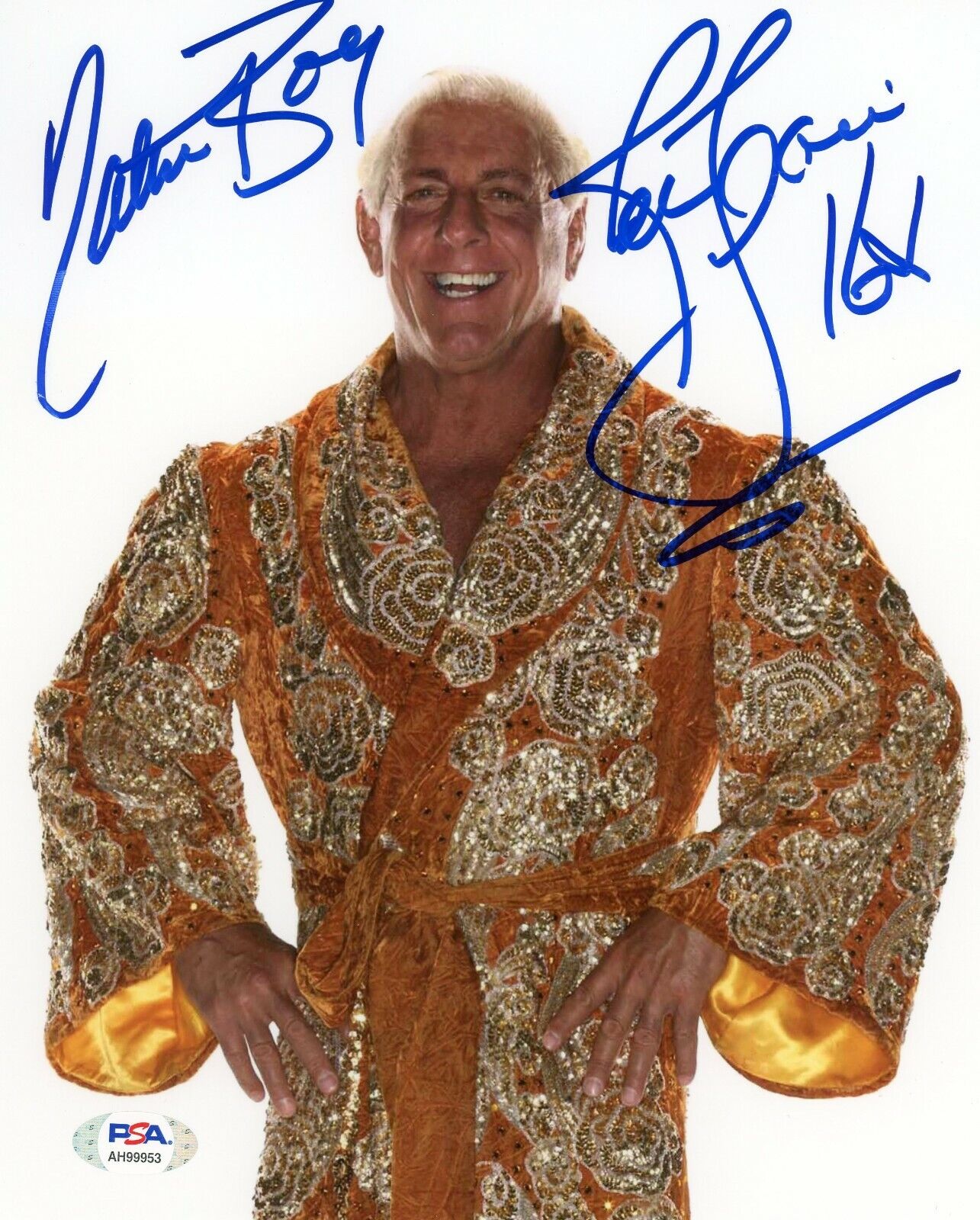 WWE RIC FLAIR HAND SIGNED AUTOGRAPHED 8X10 WRESTLING Photo Poster painting WITH PSA DNA COA 1