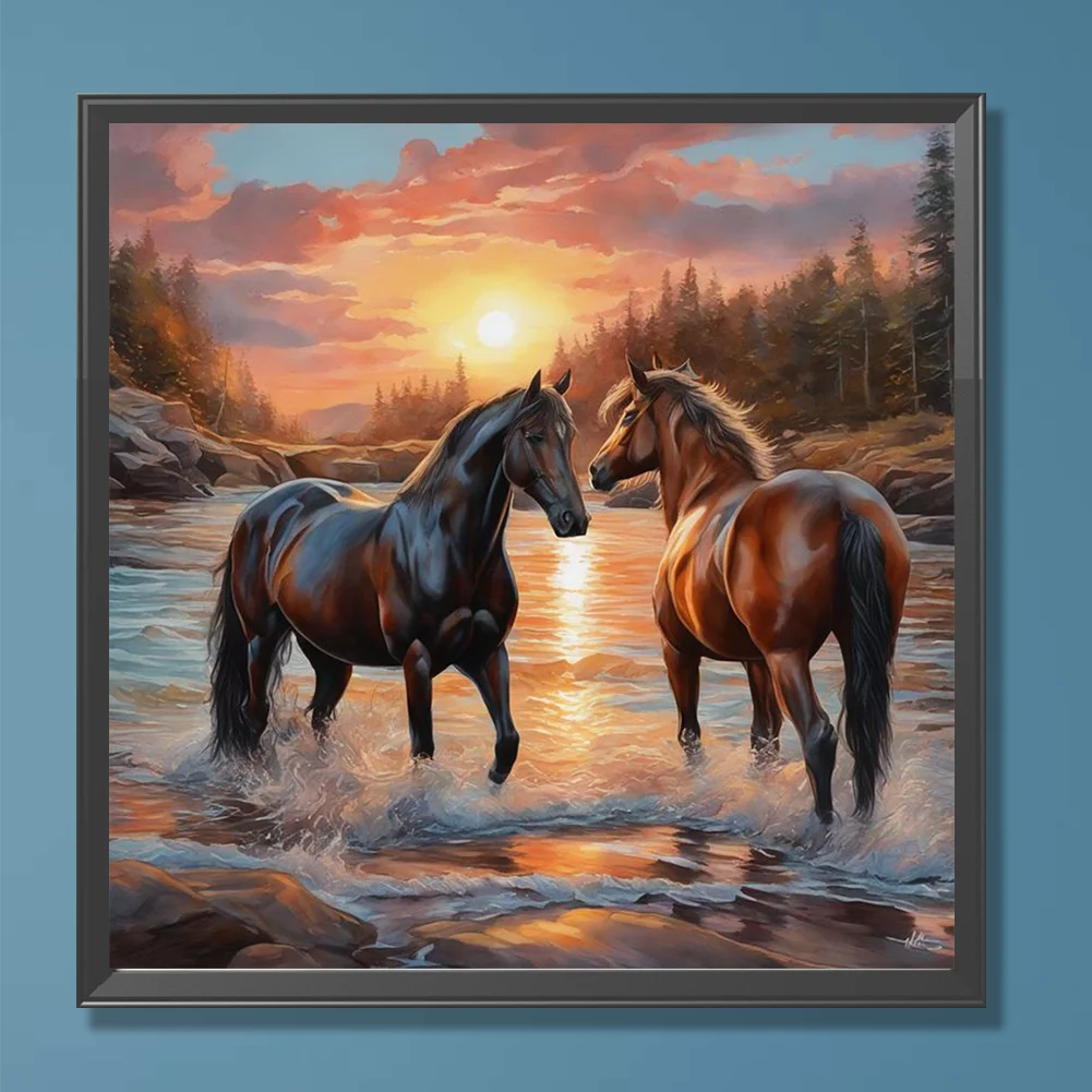 Diamond Painting - Full Round Drill - Horse(Canvas|30*30cm)