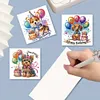 6Pcs anniversaire chien-bricolage carte de voeux
