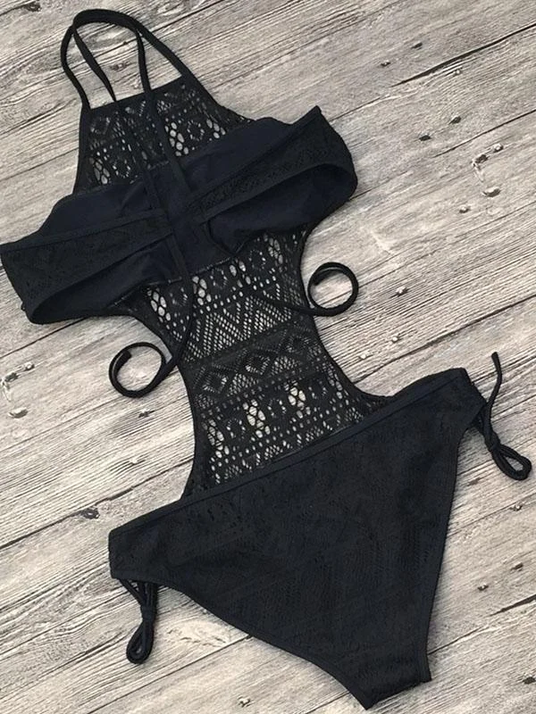 Sexy Hollow One-Piece Swimwear