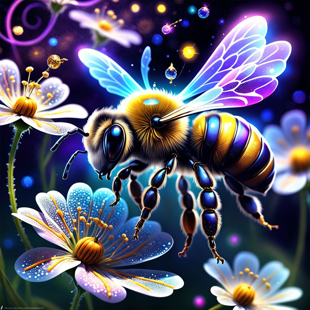 Bee 40*40cm(canvas) full round drill diamond painting