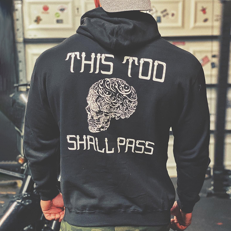 Livereid This is too shall pass axe skull hoodie - Livereid