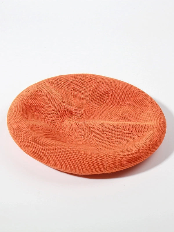 Women’s Retro Solid Color Flat Eaves Beret Hat