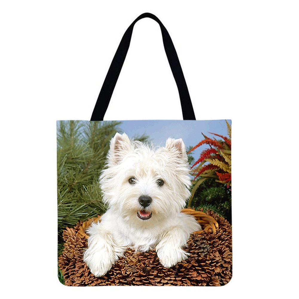 

Dog - Environmentally Ink Linen Handbag - 40*40CM, 501 Original