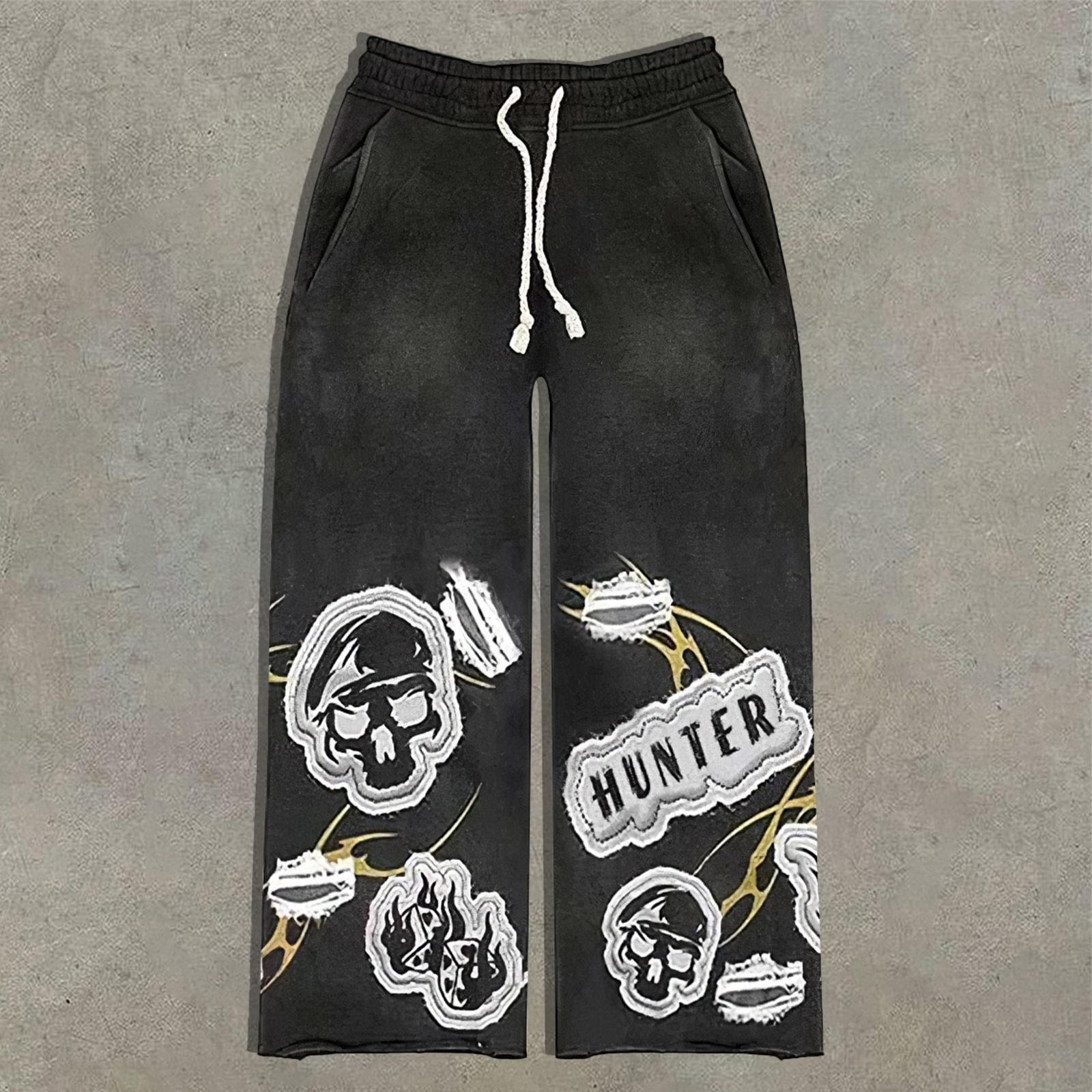 Skull Vintage Graphics Flared Sweatpants