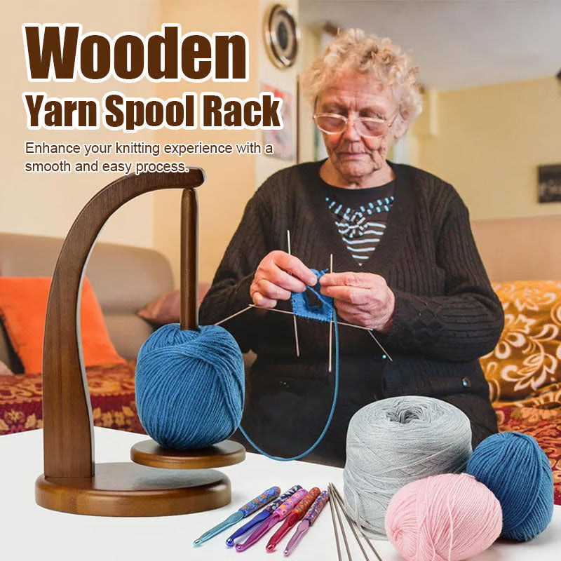 Unique Gift Wooden Yarn Spool Rack