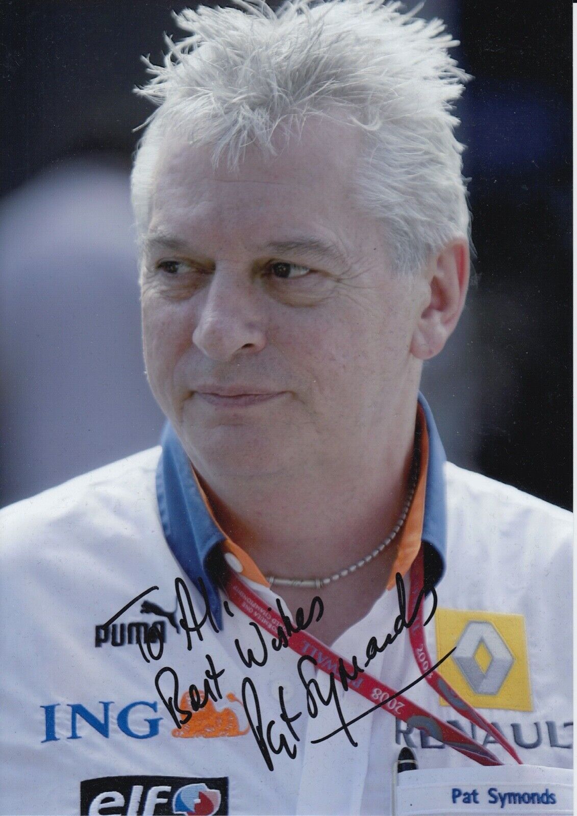 Pat Symonds Hand Signed 12x8 Photo Poster painting - Formula 1 Autograph.