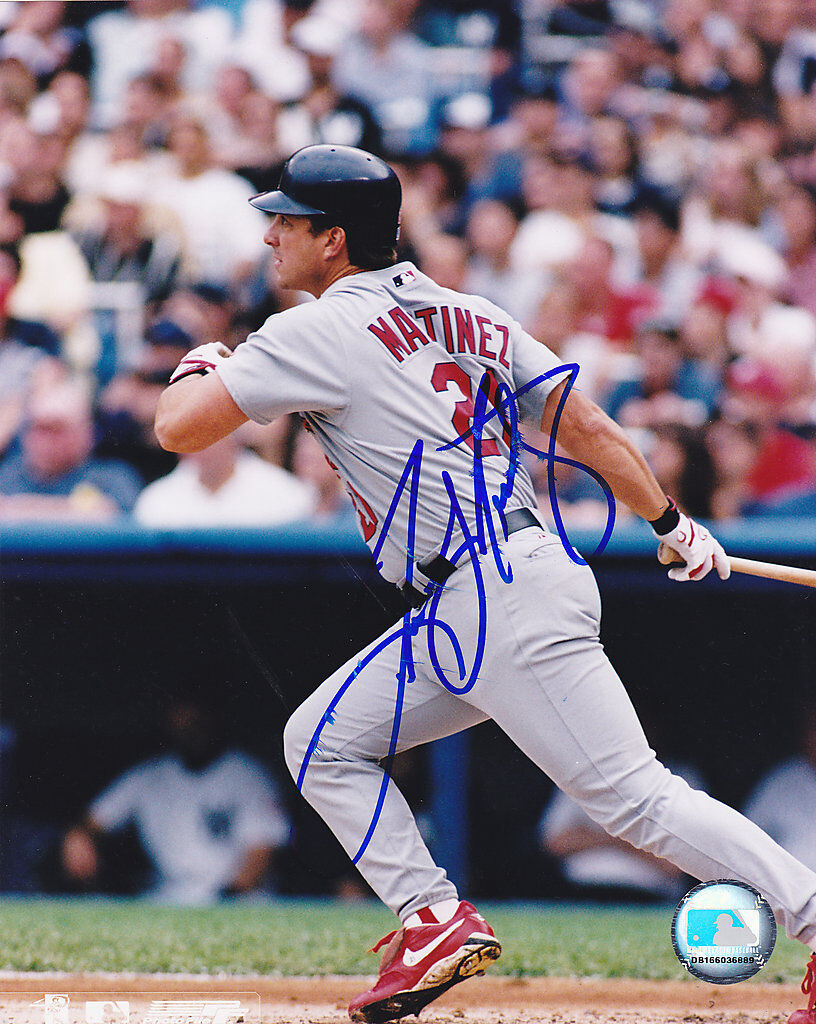 TINO MARTINEZ ST. LOUIS CARDINALS ACTION SIGNED 8x10