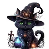 (40*50cm)Halloween Cat - Full Round Drill Diamond Painting