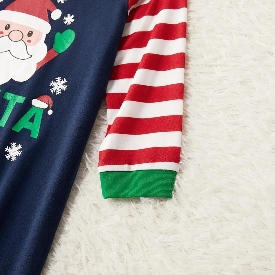 Merry Christmas Santa Squad Striped Family matching Pajamas Set