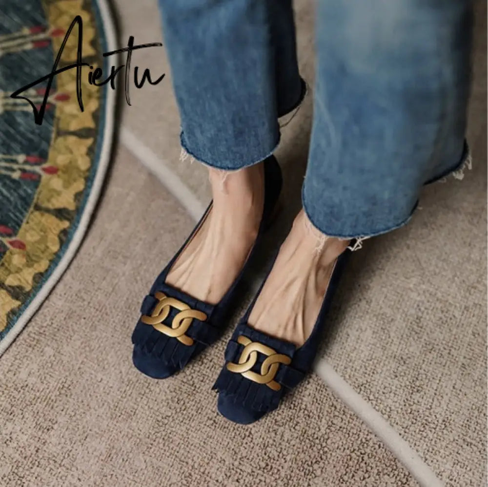 Aiertu  New High Heels Shoes Women's Beige Apricot Elegant Metal Decorations Professional Style Shose Office Lady Pumps Aiertu
