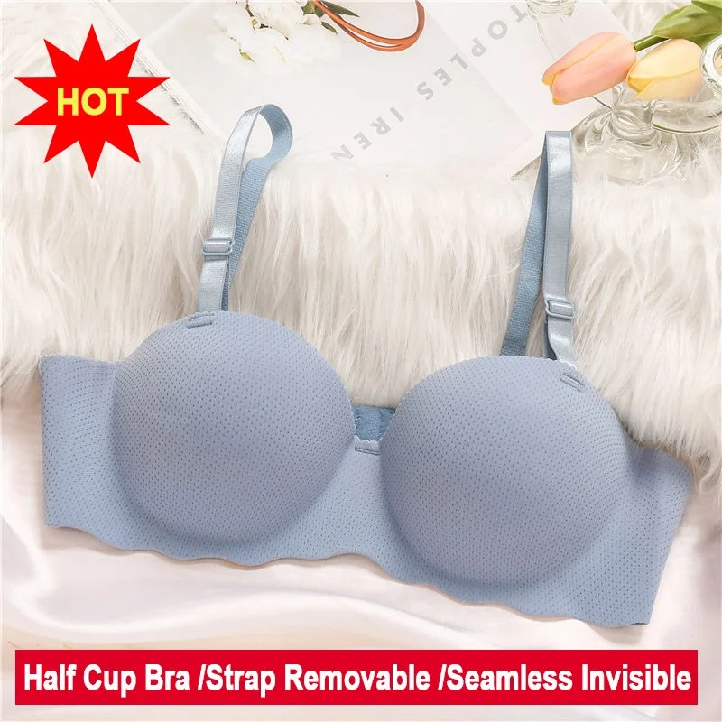 Women Bra Sexy Push Up Bras Female Lingerie Wireless Seamless Underwear A/B Cup Solid Color Invisible Bralette Strap Removable