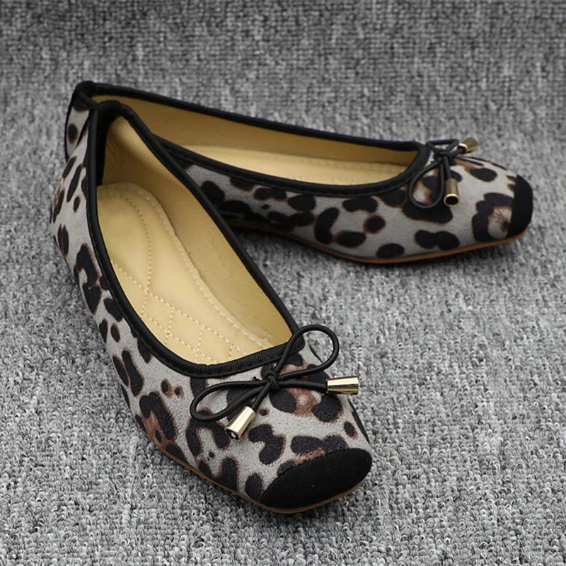 2020 Leopard Ballet Women Slip on Loafers Ladies Ballerina Platform Flats Comfortable Casual Flat Shoes