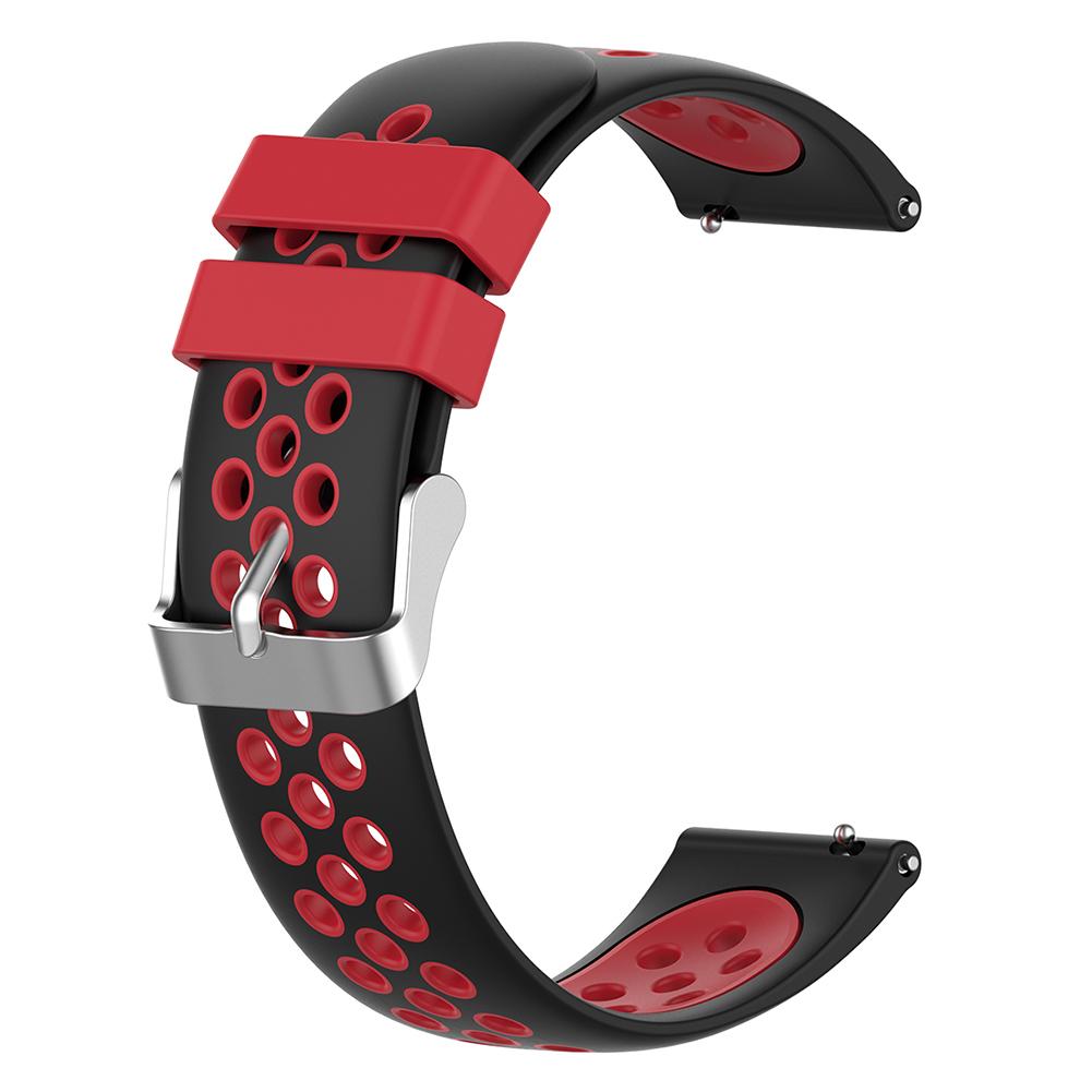 

18mm Watch Band Silicone Wrist Strap Bracelet for Xiaomi Watch (Black Red, 501 Original