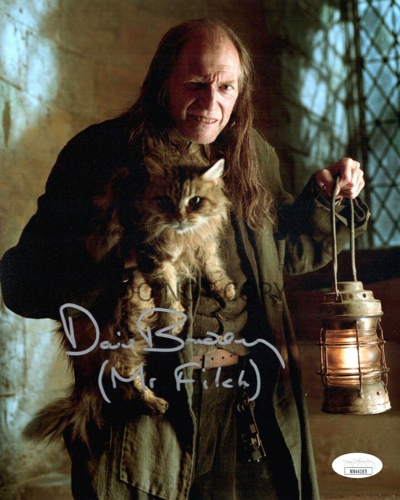 David Bradley Autographed Signed 8x10 Harry Potter Mr. Filch Mrs Norris REPRINT