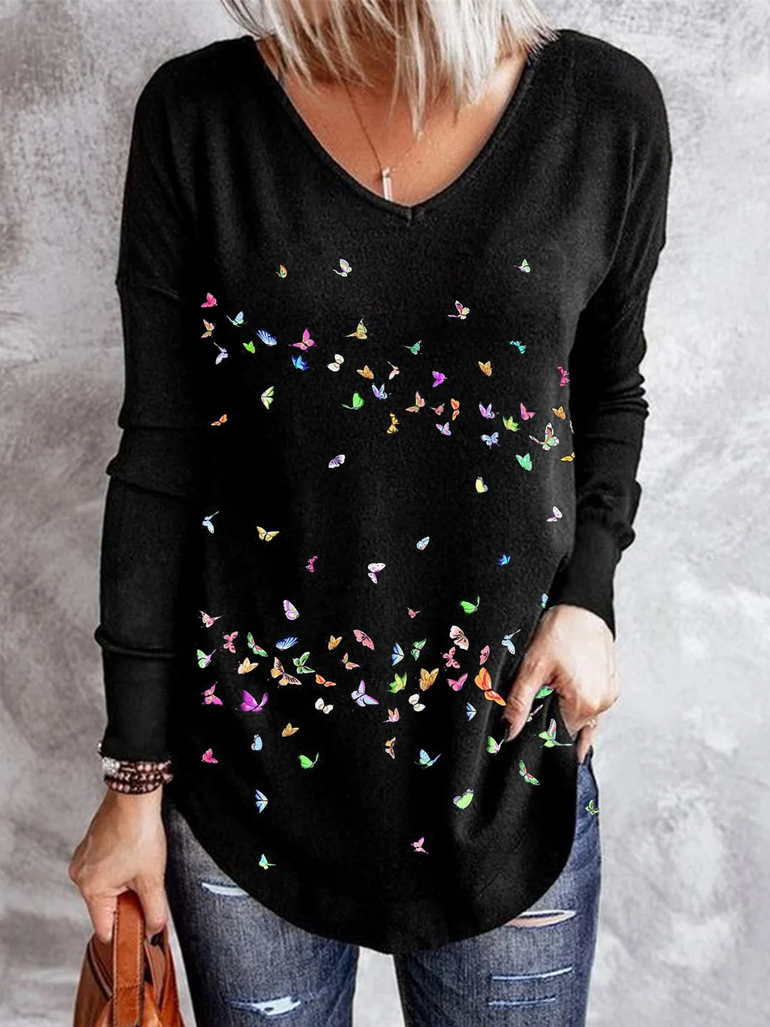Casual Printed Long Sleeve T-shirt