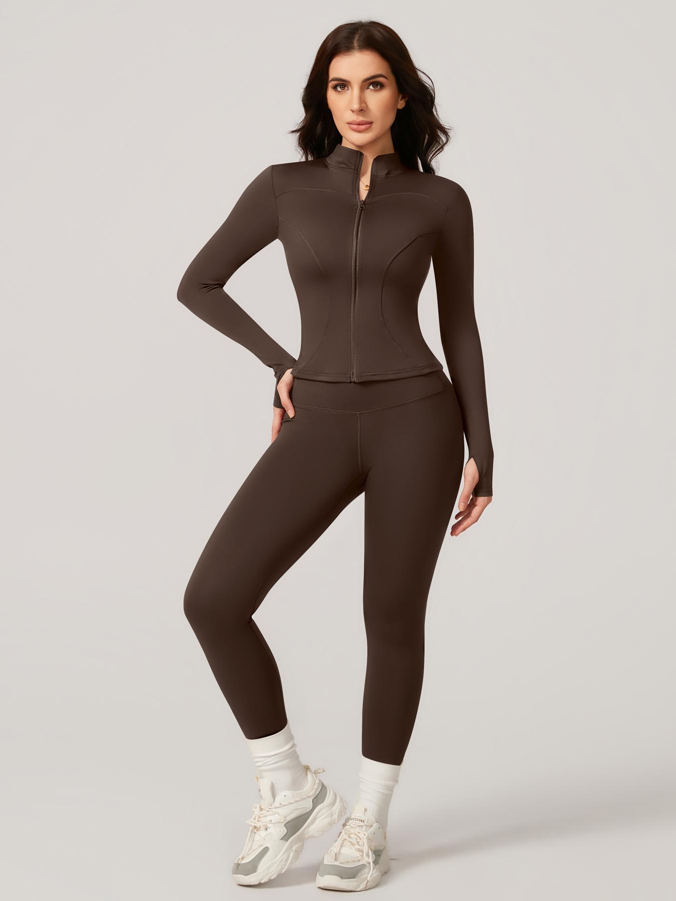 Women's Two-Piece Slim-Fitting Workout Set, Long Sleeve Top and Below-Ankle Sports Pants with Natural Waistline, All-Season Wearable Comfort Tracksuit Set, Stretchy Suit Set, Sportswear Set Women's Two-Piece Slim-Fitting Workout Set, Long Sleeve Top and Below-Ankle Sports Pants with Natural Waistline, All-Season Wearable Comfort Tracksuit Set, Stretchy Suit Set, Sportswear Set
