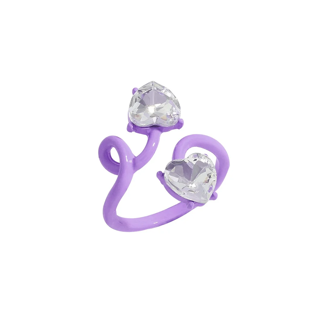 Dvacaman 2021 New INS Trendy Colorful Dripping oil Geometric Rings Candy Color Hand Painted Irregular Open Rings Female Jewelry