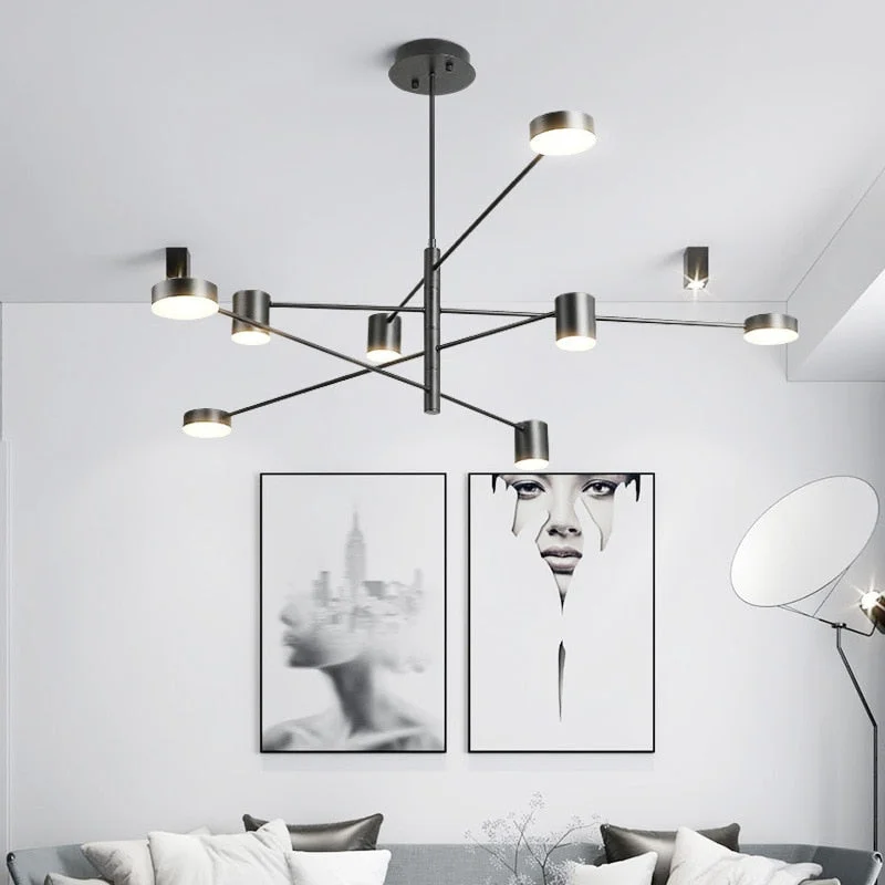 Modern LED chandeliers living room suspended lamp loft luminaires Nordic dining room iron simple hanging lights fixtures