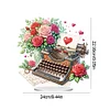 Acrylic Typewriter And Roses - 5D DIY Craft Ornament