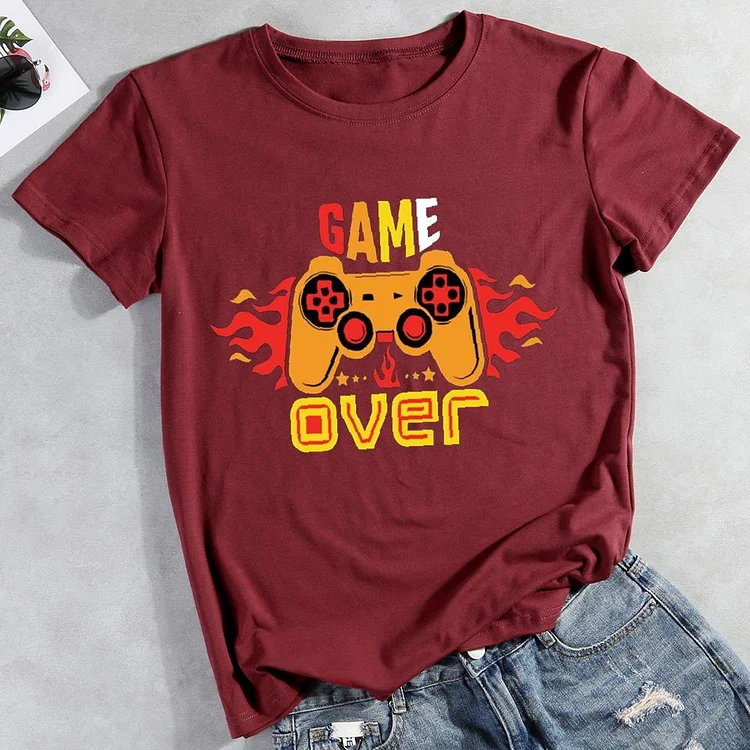 game over Round Neck T-shirt