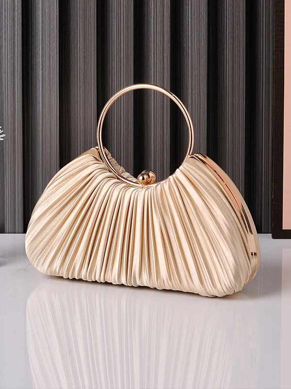 Split-Joint Pleated Handbags Bags