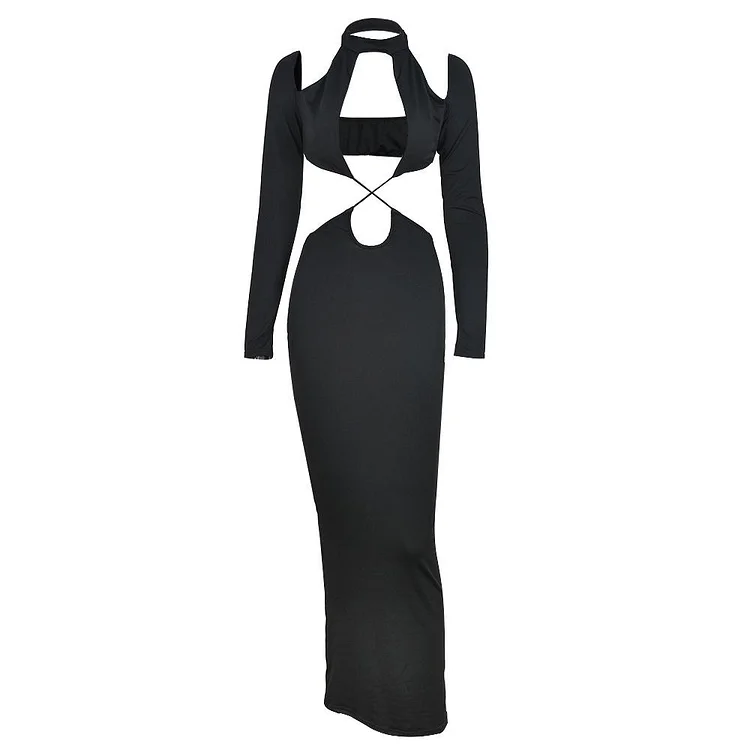Promsstyle Glamorous halter neck hollow maxi dress Prom Dress 2023