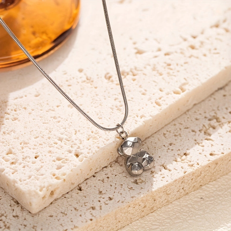 Jewelry Cute Minimalist Little Bear 304 Stainless Steel Stainless Steel Necklaces