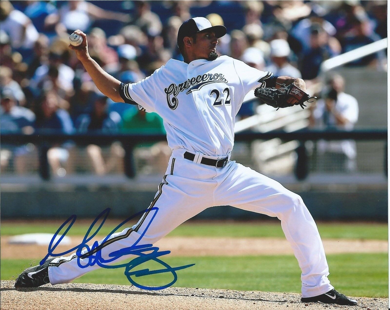 MATT GARZA signed MILWAUKEE BREWERS 8x10 Photo Poster painting