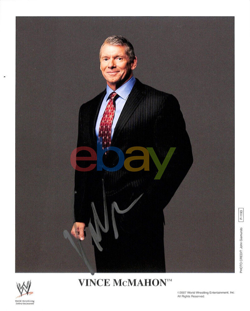 Vince Mcmahon Signed 8x10 Photo Poster painting reprint