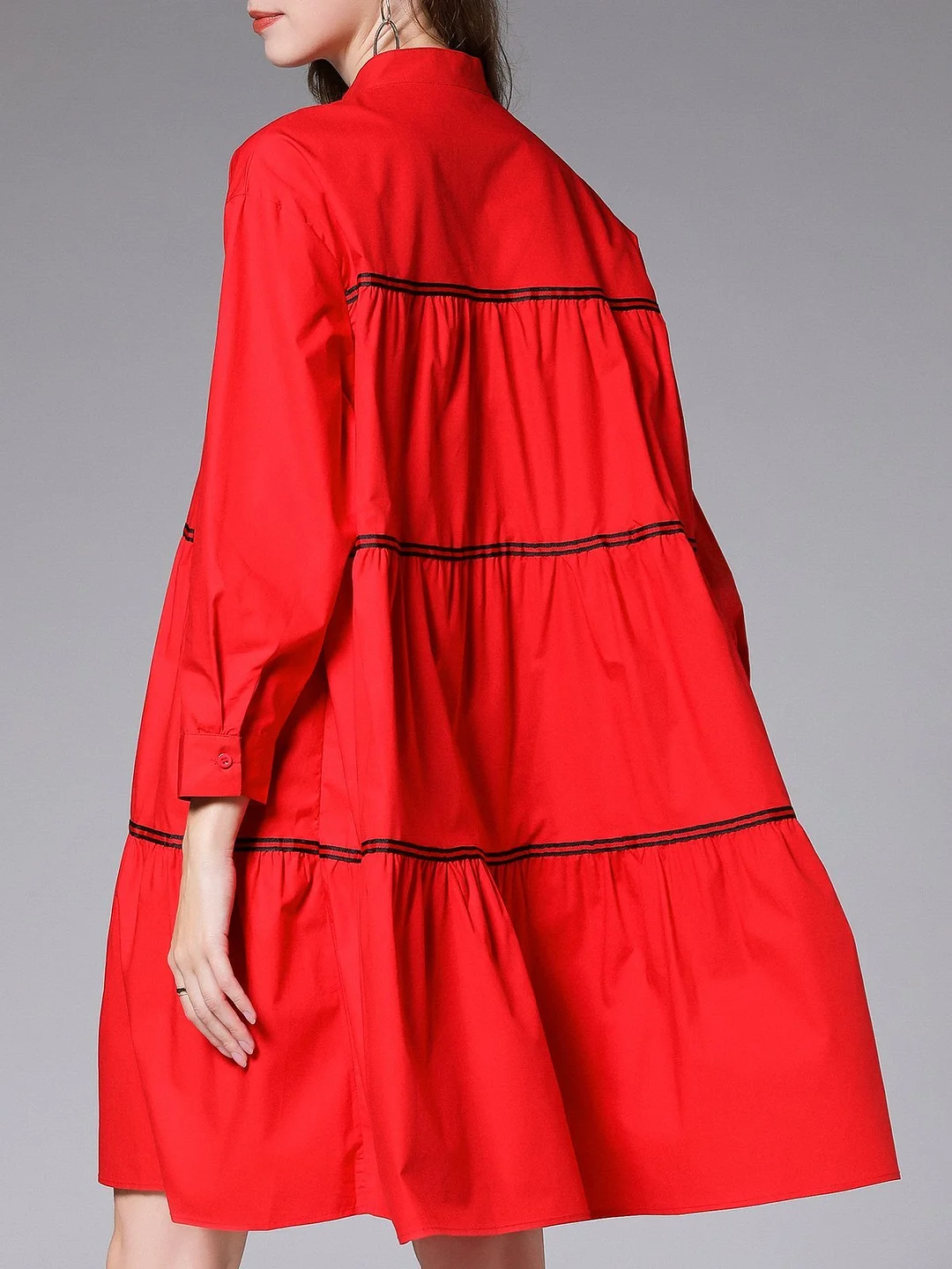 Ruched Daily Casual Midi Dress