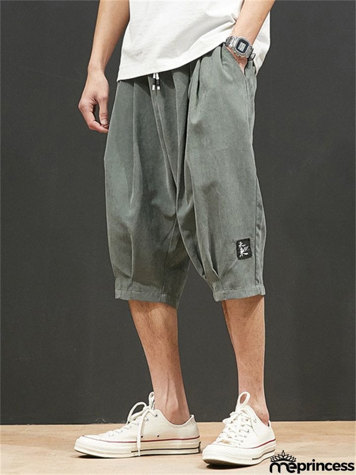 Male Cozy Loose Skin-friendly Drawstring Shorts
