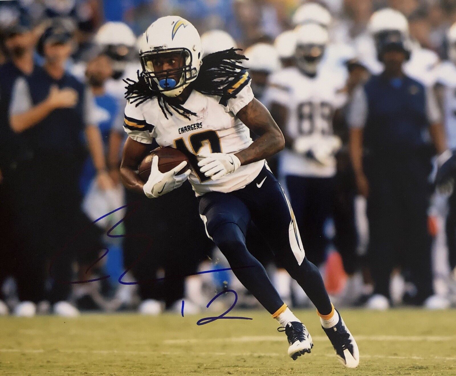 Travis Benjamin Signed Autographed San Diego Chargers 8x10 Photo Poster painting Coa