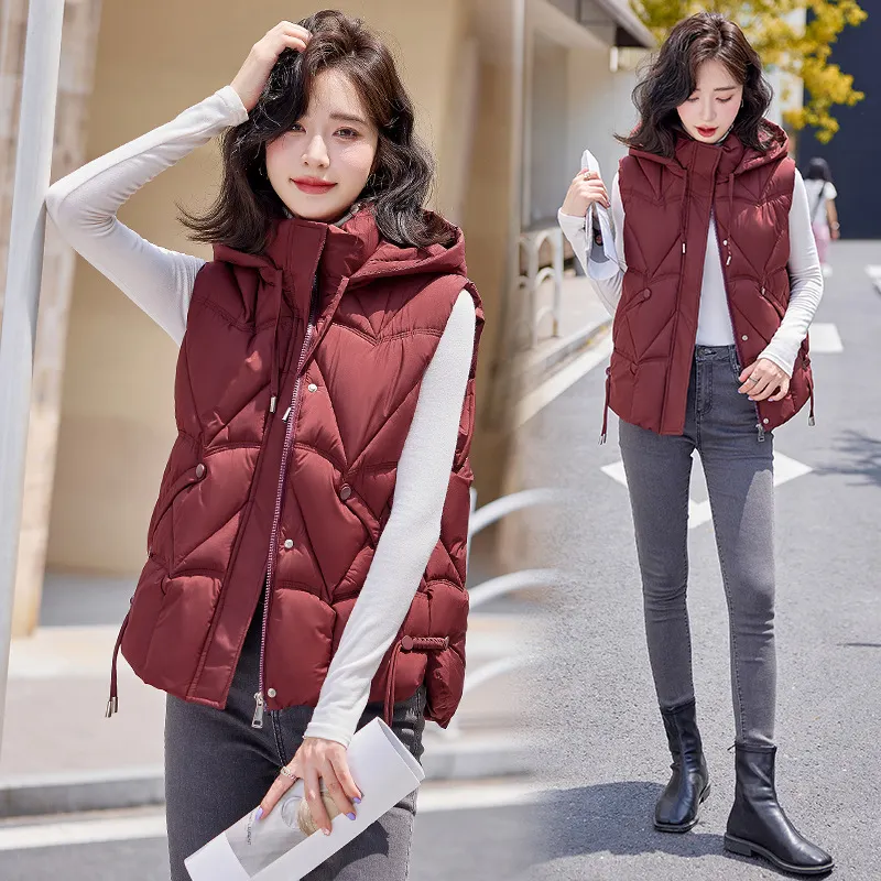 Uveng Autumn And Winter Fashion Foreign Style Reduce Age Mother Down Cotton Jacket Coat Female Winter Short Money Loose And Thick Women Cotton Horse Clip