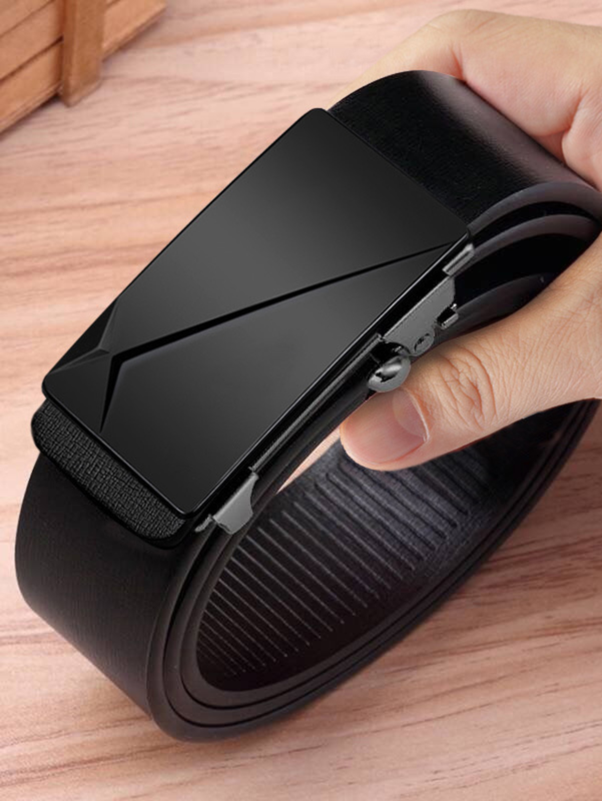 Business Solid Color Pin Buckle Belt