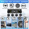 Tire Pressure Monitoring System with 4 External Sensors Tire Pressure Monitor Digital LCD Display Solar Charging for Sedan RV Trailer Truck