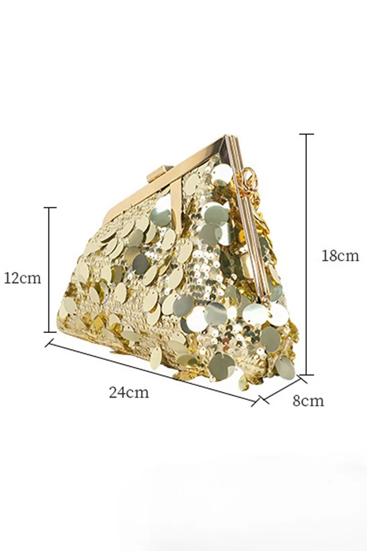 Banquet Sequin Irregular Shape Lock Bag - Xpluswear