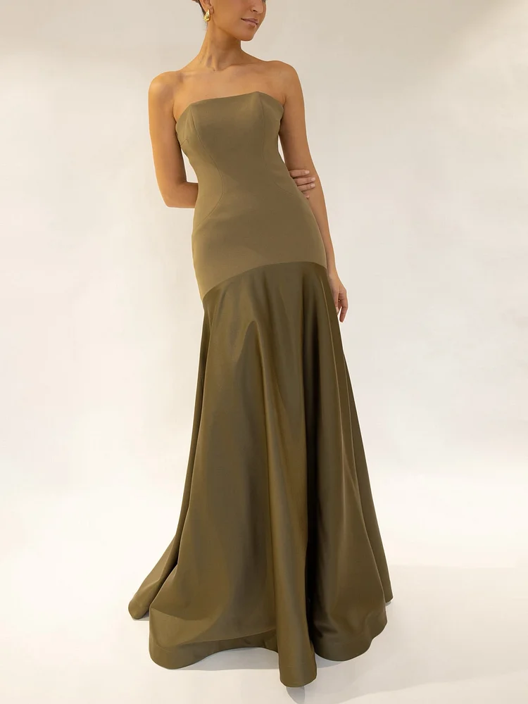 Timeless Charm One Shoulder A-line Elegant Maxi Dress