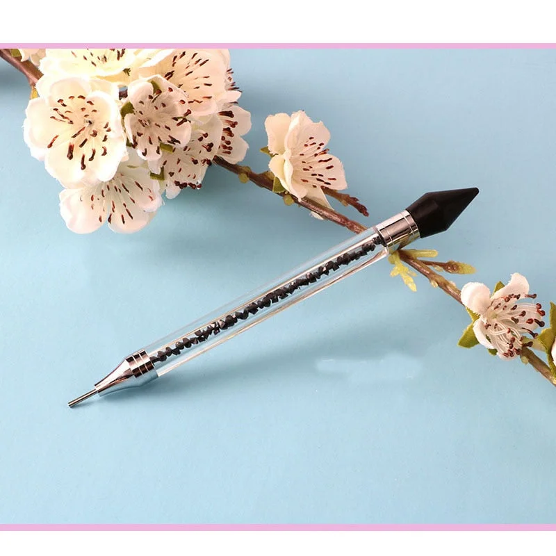 Acrylic Nail Dotting Pen Crystal Gem Rhinestone Studs Picker Wax Pencil Dual-ended Manicure Nail Art Tool