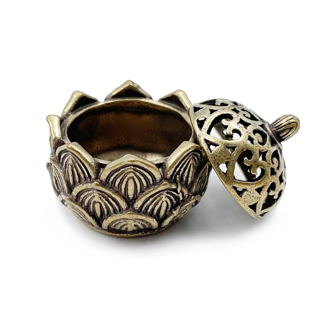 Decorative Incense Burner Copper Incenser Holder Censer Desktop Ornament for Shop Office Home