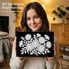 uk.everydayedeals DIY Pearl Painting With Frame - Handmade Self-Adhesive Pearls - Bouquet(20*30cm)