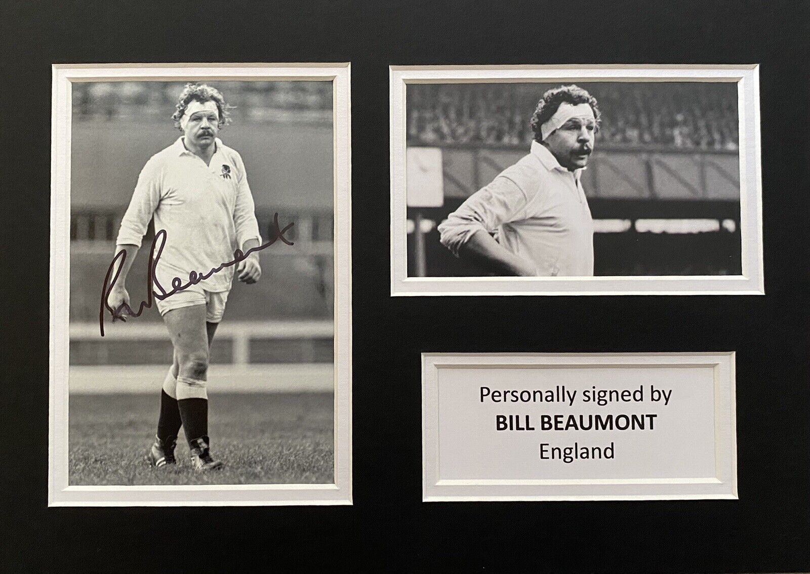 Bill Beaumont Hand Signed England Photo Poster painting In A4 Mount Display