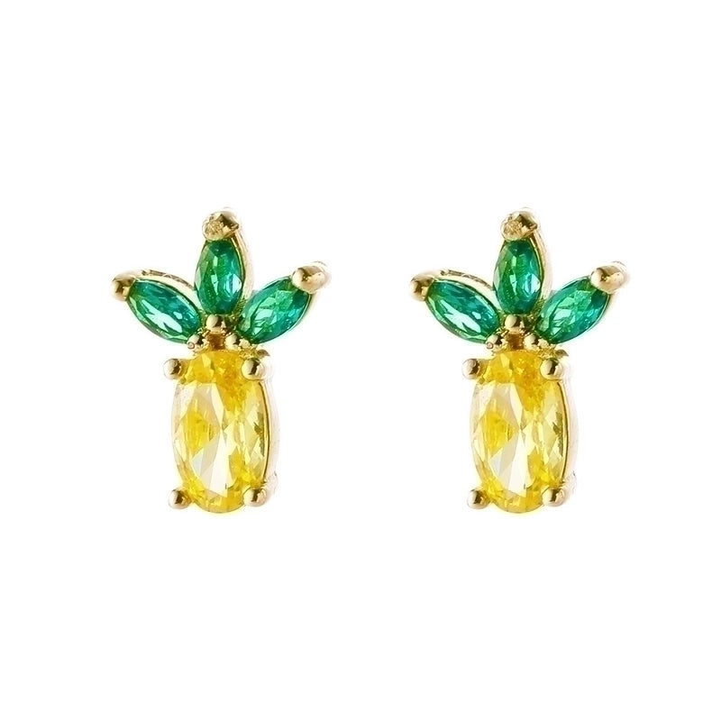 1 Pair Minimalist Flower Copper Plating Inlay Crystal Rhinestones Zircon 18k Gold Plated Gold Plated Silver Plated Earrings Ear Studs
