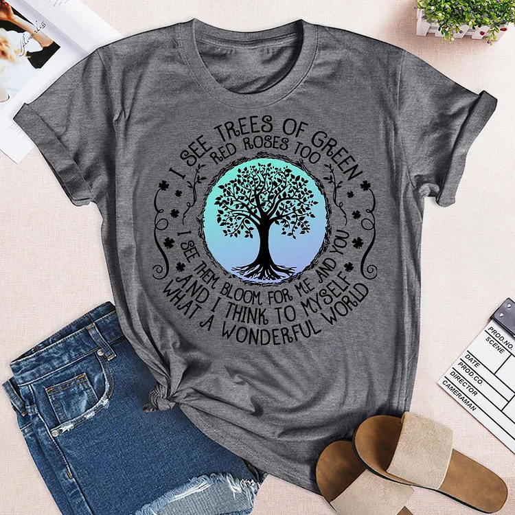 I See Trees Of Green Red Roses Too T-Shirt-04832-Annaletters