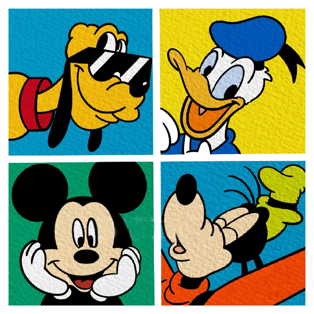 Mickey Mouse Clubhouse (50*50CM) 11CT Stamped Cross Stitch gbfke