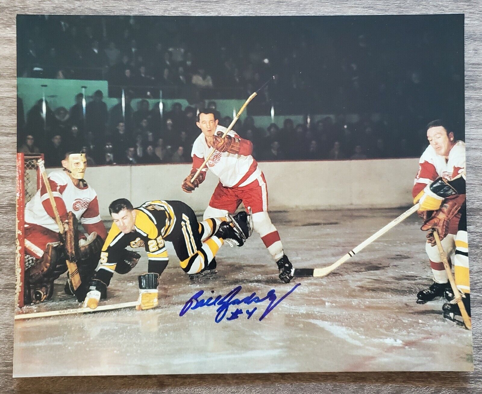 Bill Gadsby Signed 8x10 Photo Poster painting NHL Detroit Red Wings Autograph HOF LEGEND RAD