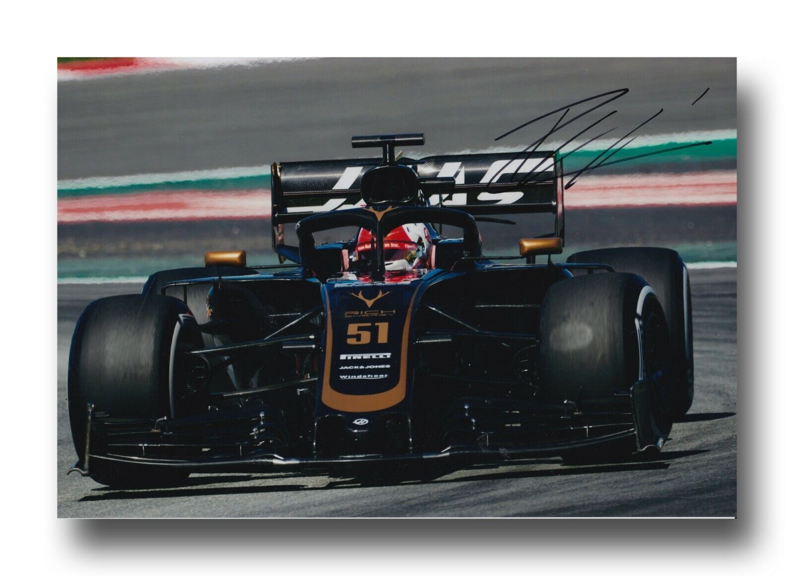 PIETRO FITTIPALDI HAND SIGNED 12X8 Photo Poster painting - 2019 HAAS F1 AUTOGRAPH.